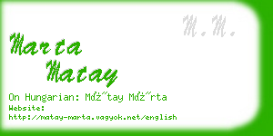 marta matay business card